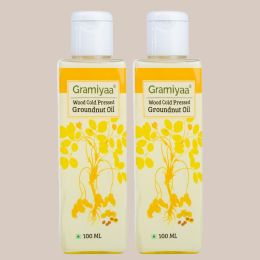 Gramiyaa: Cold Pressed Groundnut Oil  100ml (Pack of 2)